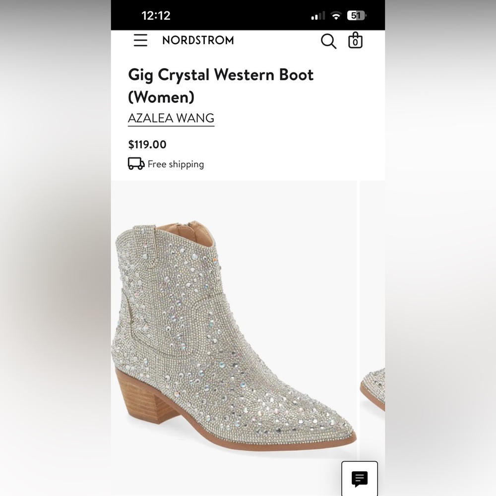 ❌ SOLD! ❌ AZALEA WANG Gig Crystal Western Boot